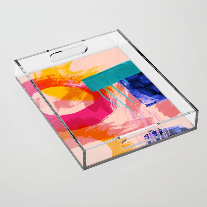 brush strokes abstract 5 Acrylic Tray Gallery Image 1
