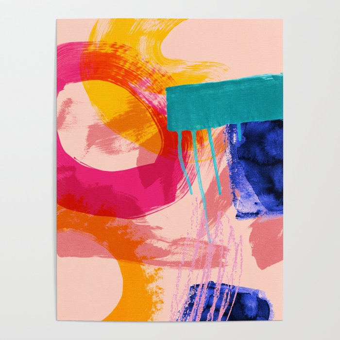 brush strokes abstract 5 Poster Gallery Image 4