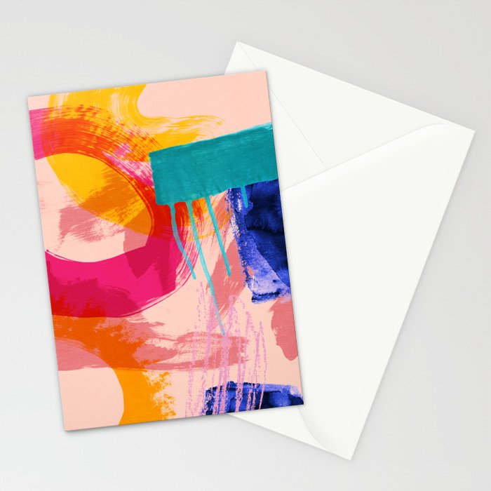 brush strokes abstract 5 Stationery Card Gallery Image 2