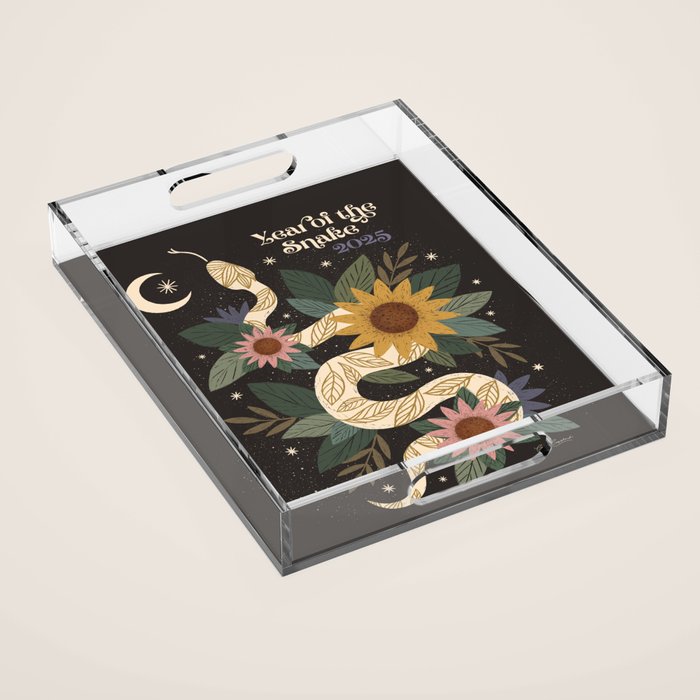 Year of the Snake 2025 - Black Acrylic Tray Gallery Image 1