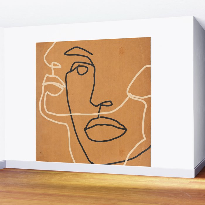 Abstract Face 6 Wall Mural Gallery Image 2