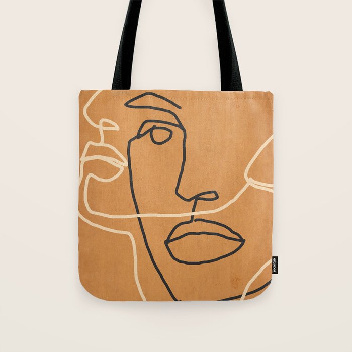 Abstract Face 6 Tote Bag Gallery Image 1