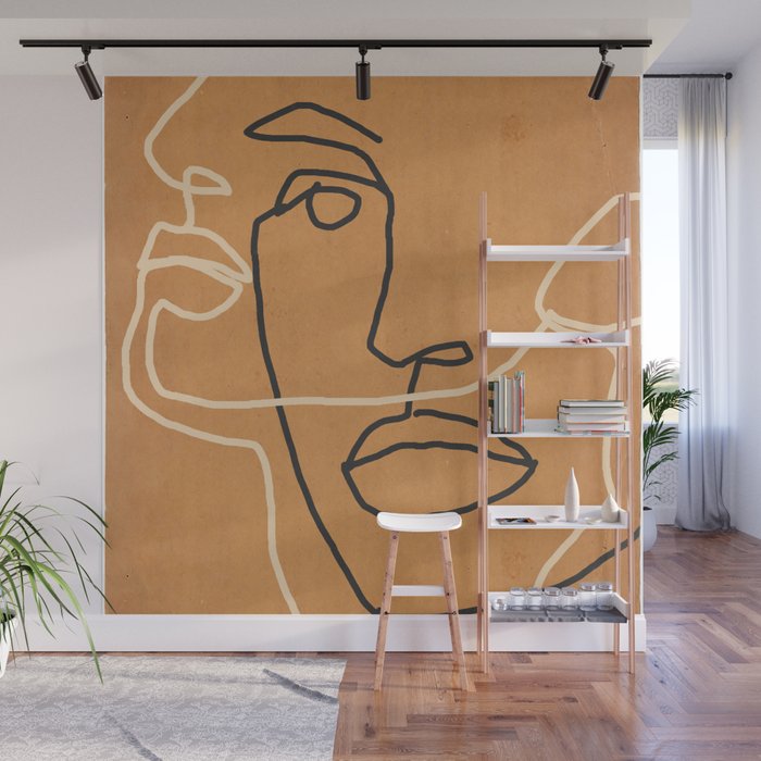 Abstract Face 6 Wall Mural Gallery Image 1