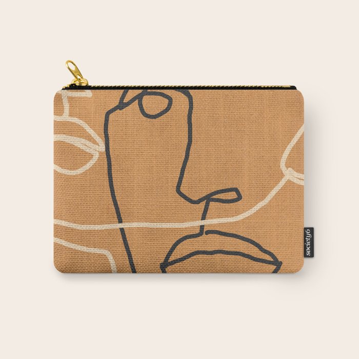 Abstract Face 6 Carry All Pouch Gallery Image 1