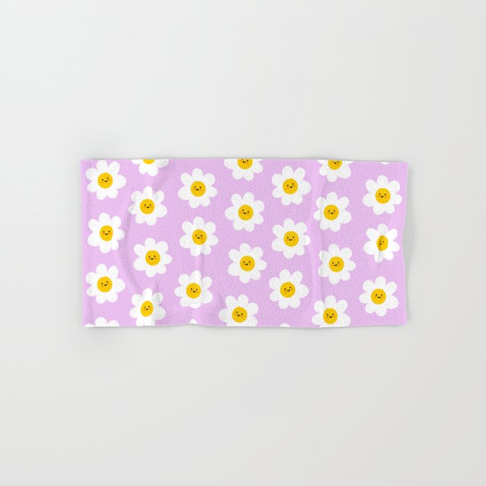 Happy Flowers - Purple  Bath Towel Gallery Image 1