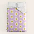 Happy Flowers - Purple  Duvet Cover Gallery Image 6