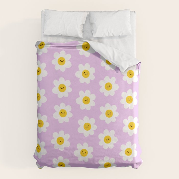 Happy Flowers - Purple  Duvet Cover Gallery Image 6