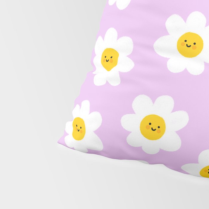 Happy Flowers - Purple  Pillow Sham Gallery Image 4