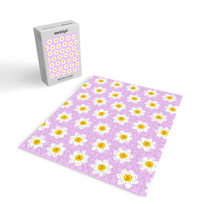 Happy Flowers - Purple  Jigsaw Puzzle Gallery Image 2