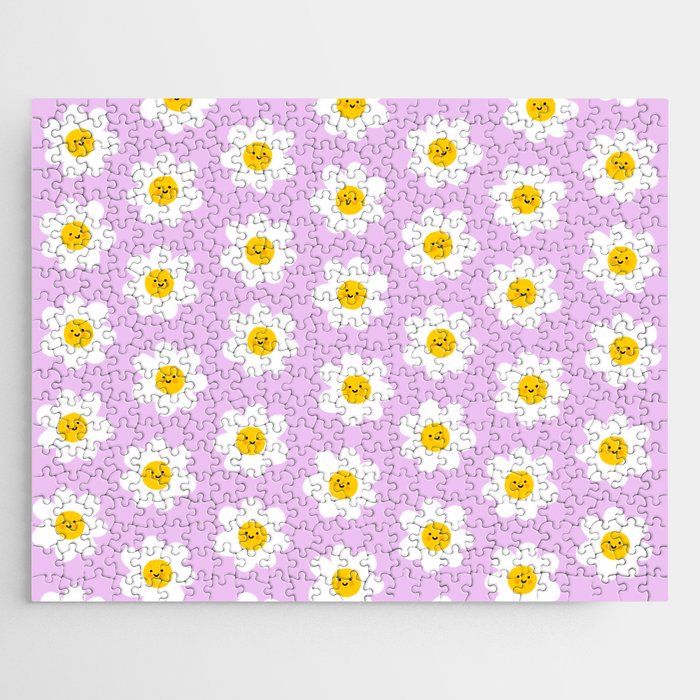 Happy Flowers - Purple  Jigsaw Puzzle Gallery Image 1
