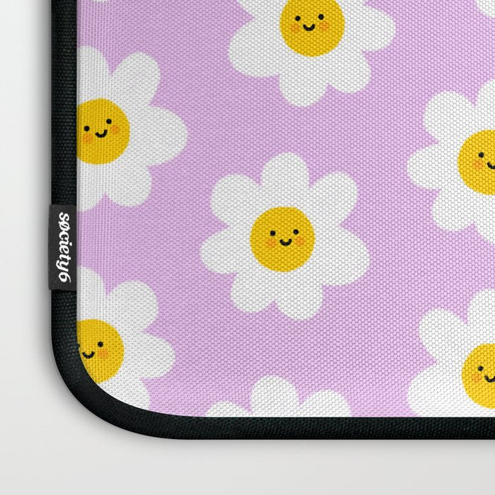 Happy Flowers - Purple  Laptop Sleeve Gallery Image 3