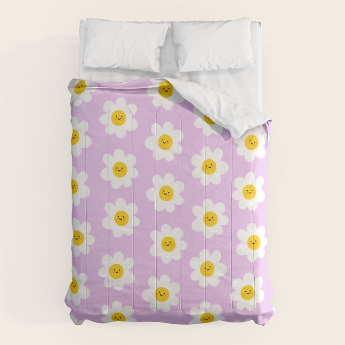 Happy Flowers - Purple  Comforter Gallery Image 6