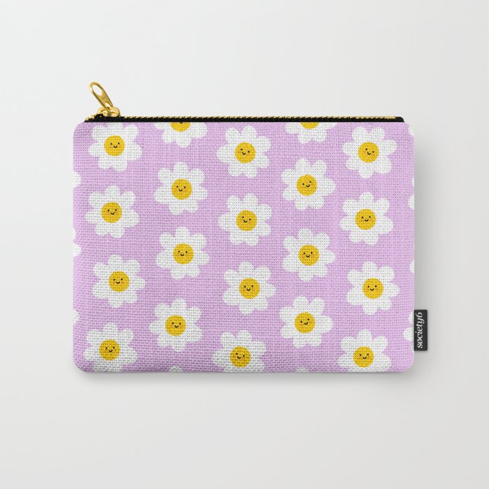 Happy Flowers - Purple  Carry All Pouch Gallery Image 1