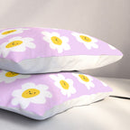 Happy Flowers - Purple  Pillow Sham Gallery Image 3