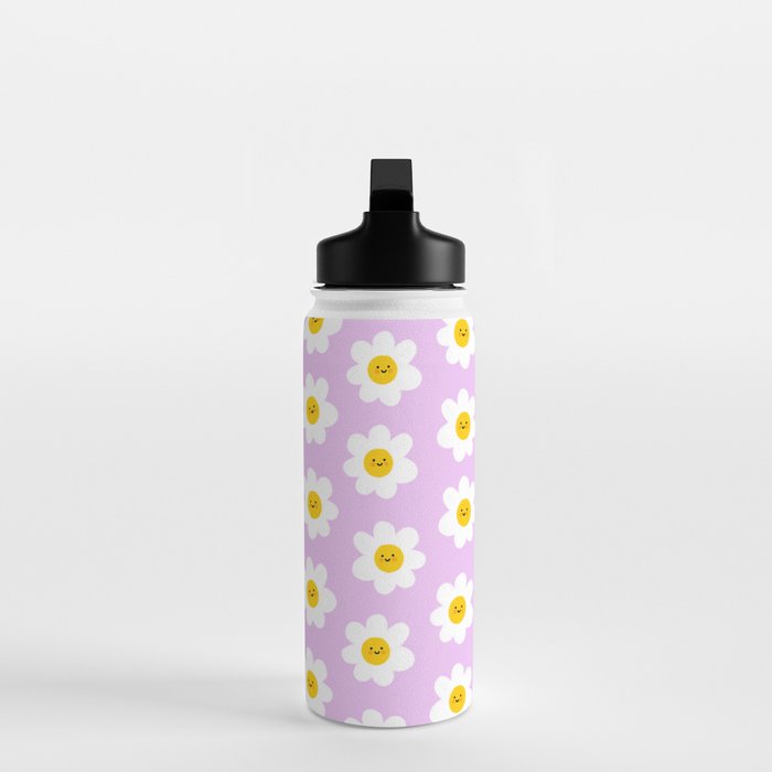 Happy Flowers - Purple  Water Bottle Gallery Image 3