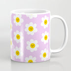 Happy Flowers - Purple  Coffee Mug Gallery Image 1