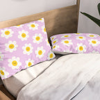 Happy Flowers - Purple  Pillow Sham Gallery Image 2