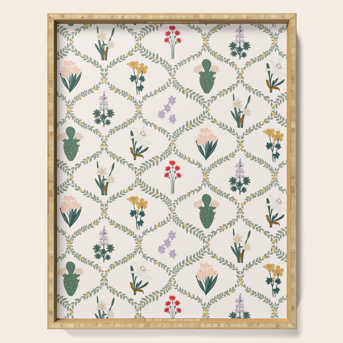 Israel Wildflowers Serving Tray Gallery Image 1