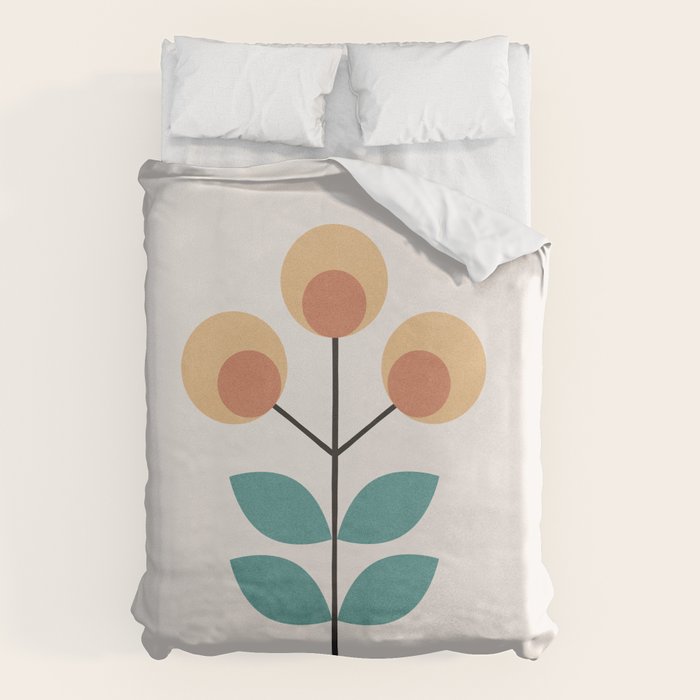 Retro Flower 1-1 Duvet Cover Gallery Image 1