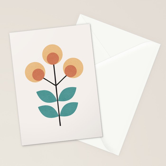 Retro Flower 1-1 Stationery Card Gallery Image 2