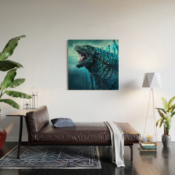 The King of Monsters - Godzilla Wood Wall Art Gallery Image 2