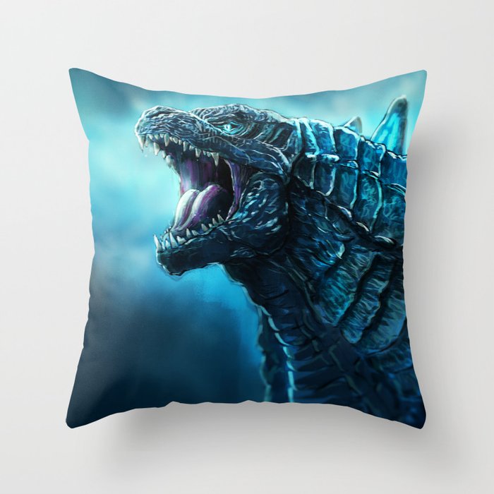 The King of Monsters - Godzilla Throw Pillow Gallery Image 6