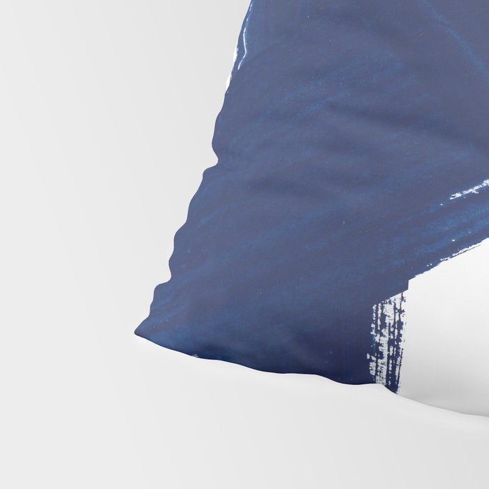 Indigo Abstract Brush Strokes | No. 3 Pillow Sham Gallery Image 4