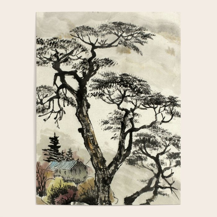 Japanese Mountain Forest Tree Landscape Poster Gallery Image 4