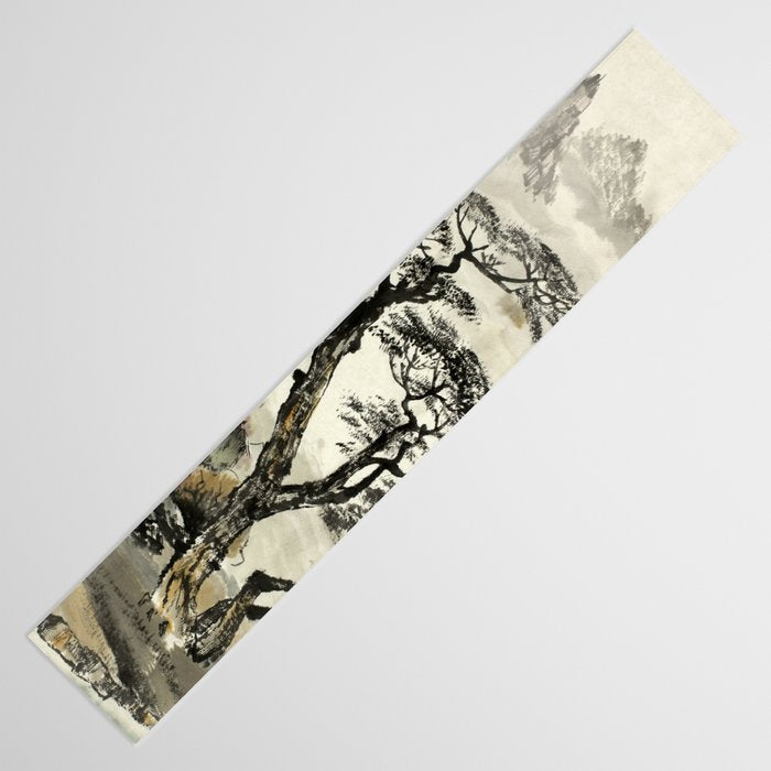 Japanese Mountain Forest Tree Landscape Table Runner Gallery Image 3