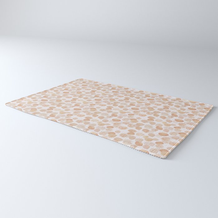 Watercolor polka dots in terracotta_bloomartgallery Rug Gallery Image 3