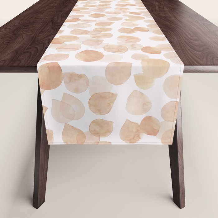 Watercolor polka dots in terracotta_bloomartgallery Table Runner Gallery Image 1