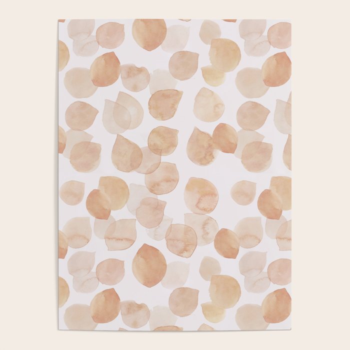 Watercolor polka dots in terracotta_bloomartgallery Poster