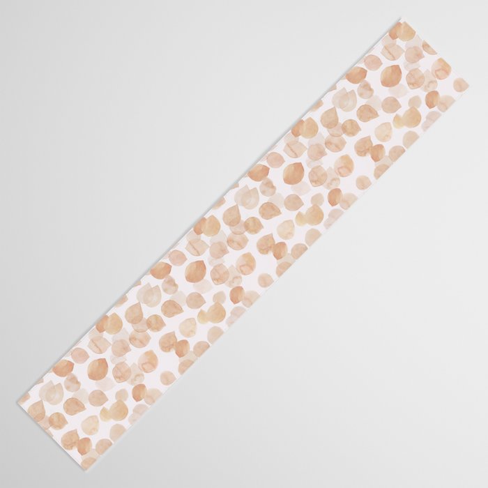 Watercolor polka dots in terracotta_bloomartgallery Table Runner Gallery Image 3