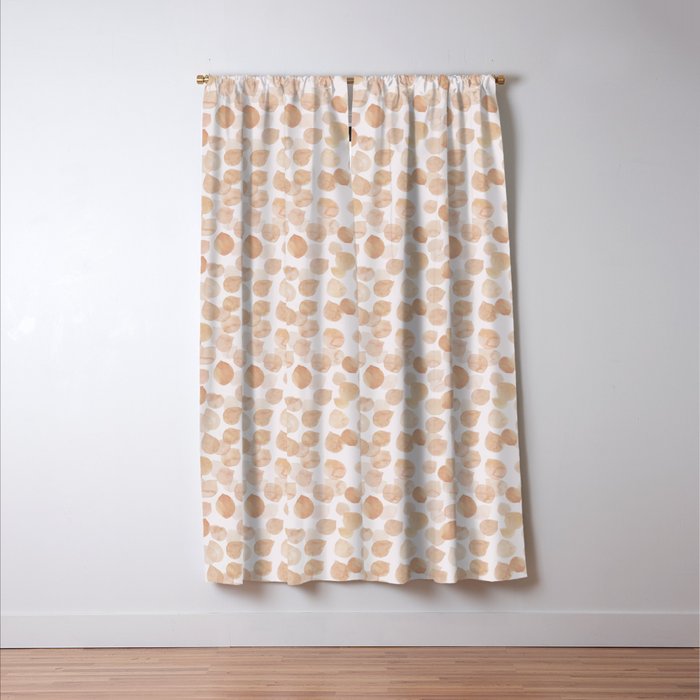 Watercolor polka dots in terracotta_bloomartgallery Window Curtain Gallery Image 3