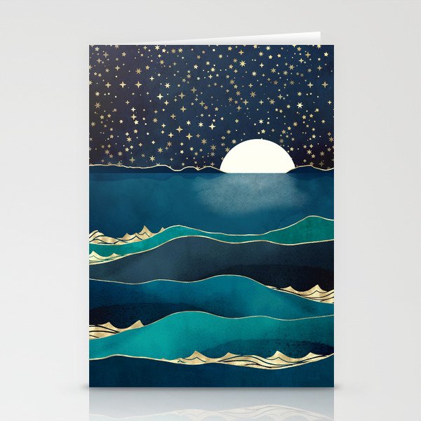 Moonlit Stars Stationery Card Gallery Image 1