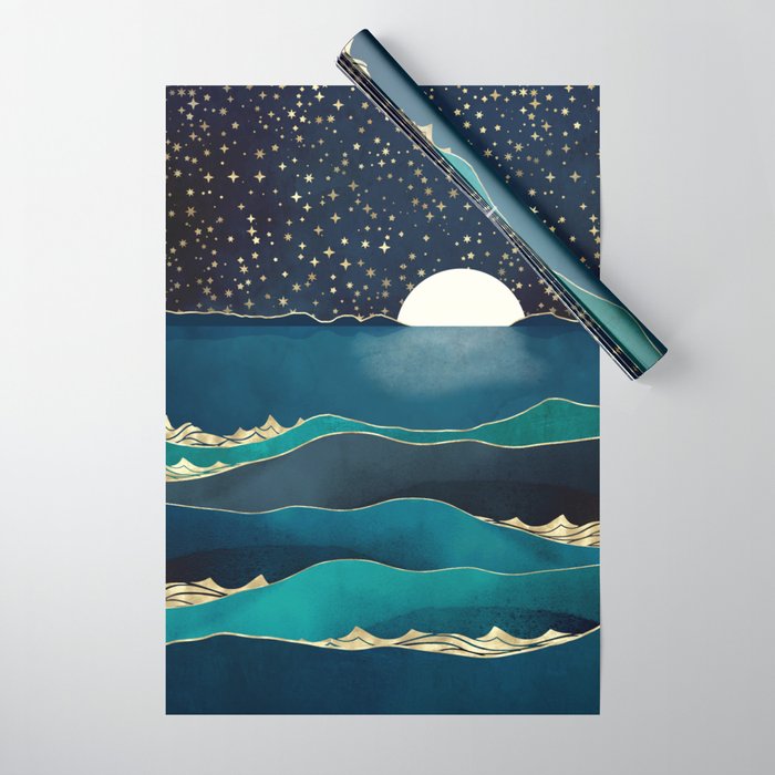 Moonlit Stars Wrapping Paper Gallery Image 1