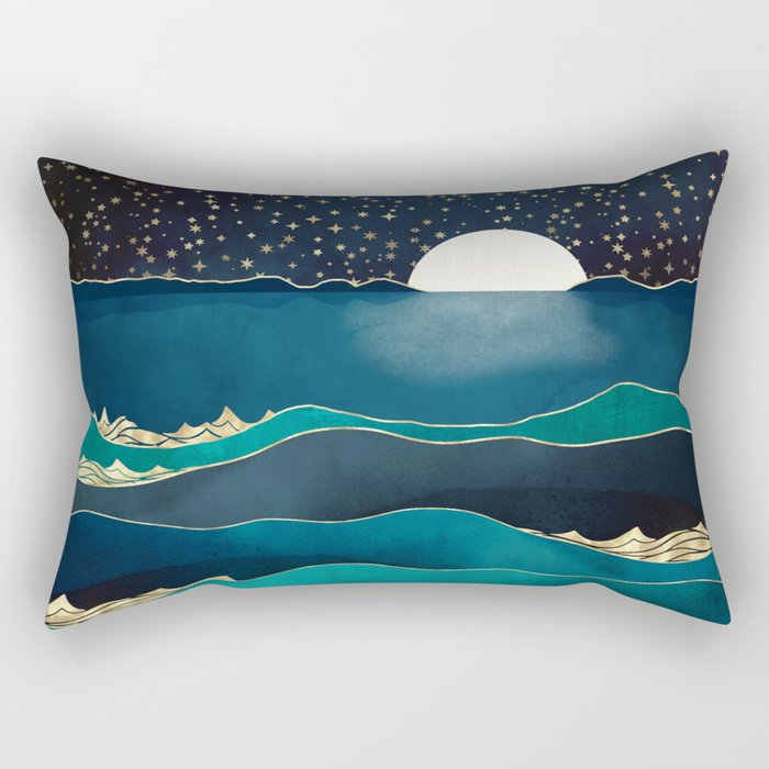 Moonlit Stars Rectangular Pillow Gallery Image 1