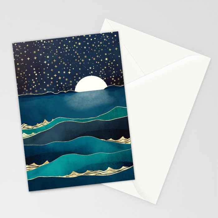 Moonlit Stars Stationery Card Gallery Image 2