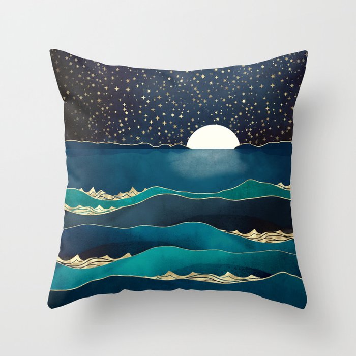 Moonlit Stars Throw Pillow Gallery Image 6