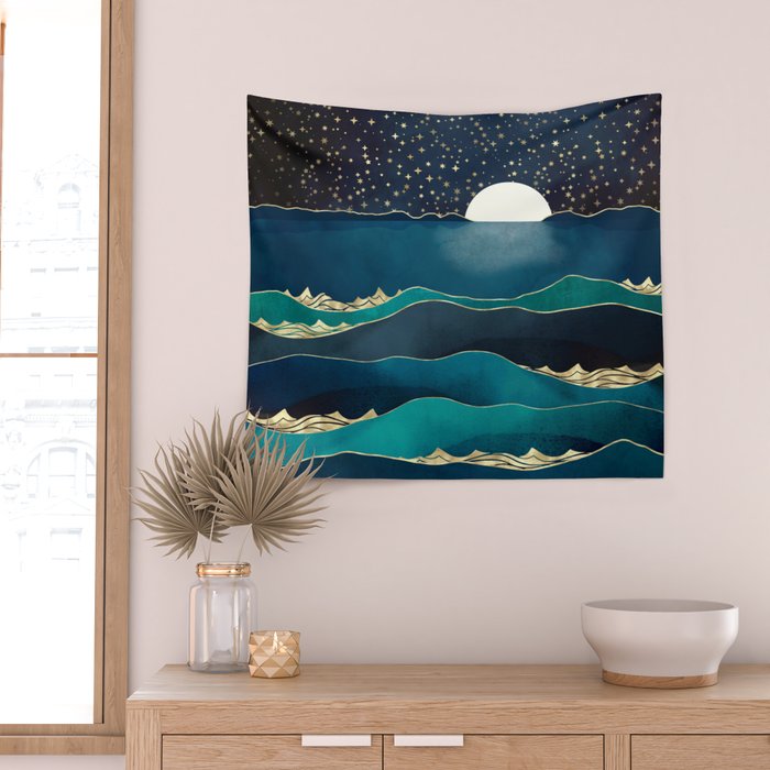 Moonlit Stars Wall Tapestry Gallery Image 2