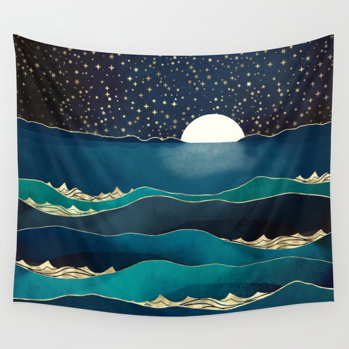 Moonlit Stars Wall Tapestry Gallery Image 4