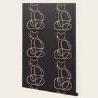 Abstract Line Art Cat Wallpaper Gallery Image 2