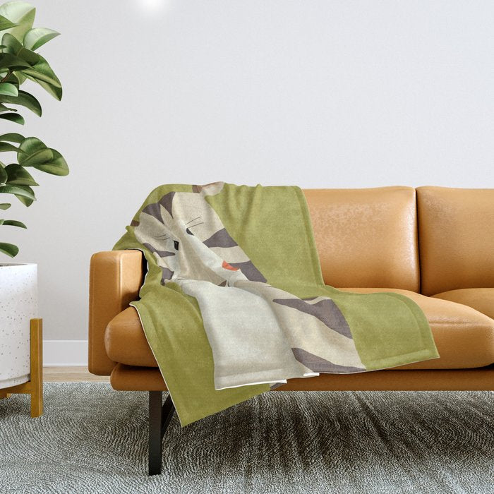 Tiger, Animal Portrait Throw Blanket Gallery Image 1
