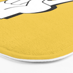 Peace Sign yellow Bath Mat Gallery Image 3