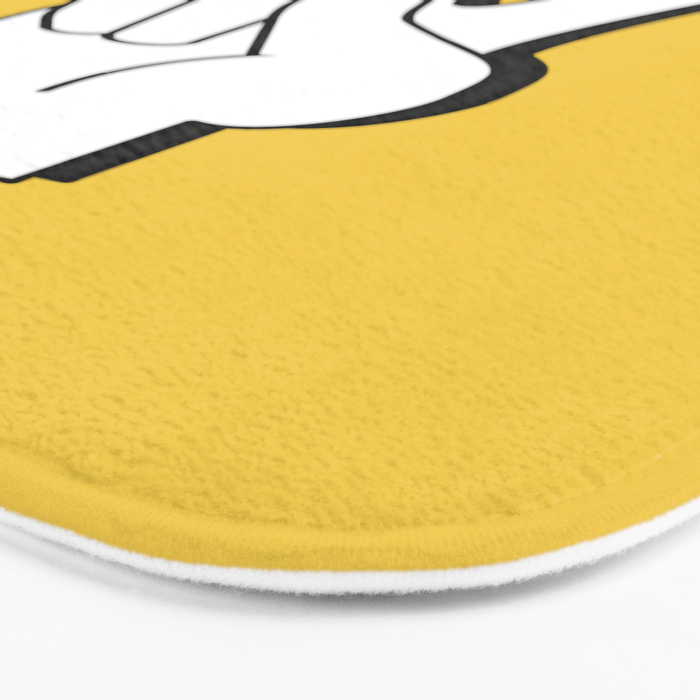 Peace Sign yellow Bath Mat Gallery Image 3