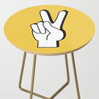 Peace Sign yellow Side Table Gallery Image 2