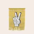 Peace Sign yellow Wall Hanging Gallery Image 1