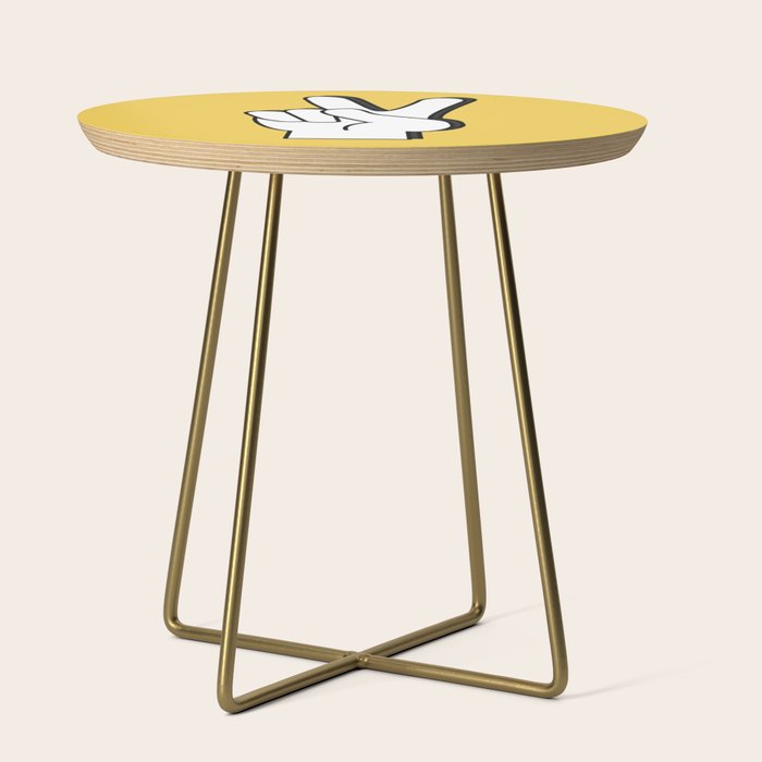 Peace Sign yellow Side Table Gallery Image 1