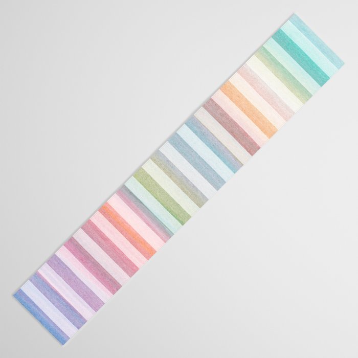 Colorful Soft Stripes Pattern Table Runner Gallery Image 3