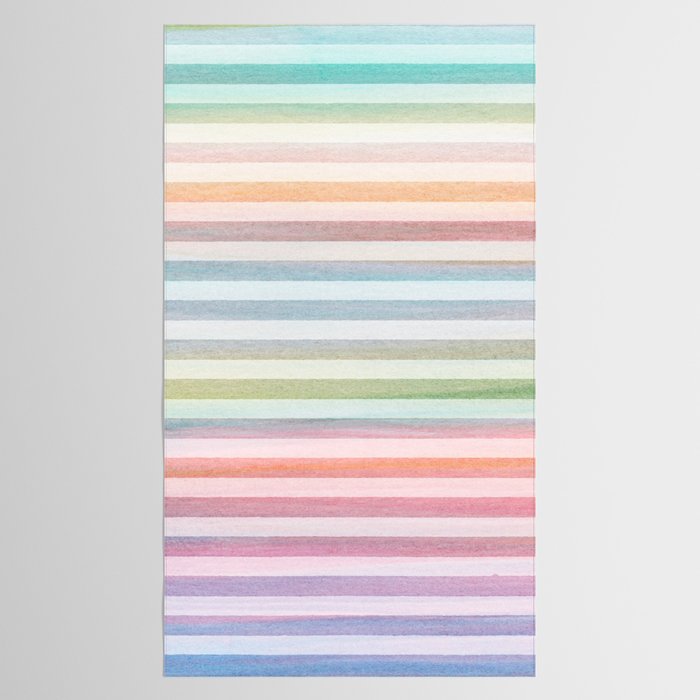 Colorful Soft Stripes Pattern Tablecloth Gallery Image 2